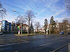 Pastor-Niemöller-Platz von der Grabbeellee nach Nordwest zur Friedrich-Engel-Straße hin