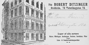 Ditzingers avisannonse fra 1893