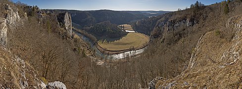 Blick vom Aussichtspunkt Burgstall