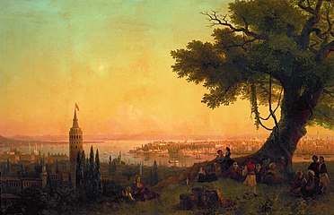 Akşam Işığında Konstantinopolis Manzarası, İvan Ayvazovski (1846)