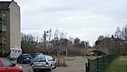 Wilhelm-Kuhr-Straße an der ehemaligen Mauer, Blick zur Nordbahn