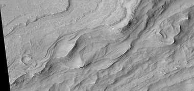 Close view of layers, as seen by HiRISE under HiWish program