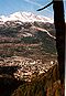 Blick auf Chur und den schneebedeckten Calanda