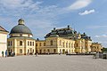 Drottningholm palace and palace church seen from Teaterplanen (the Theatre Square).