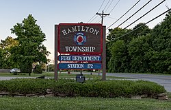 Hamilton Township Fire Department sign