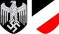 Wehrmacht'ın resmî sembollerinden olan kartal motifi ve siyah-beyaz-kırmızı renklerden oluşan amblem