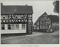 Rathauses von Frickhofen (links) aus dem Jahr 1907