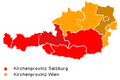 Römisch-katholische Kirchenprovinzen in Österreich