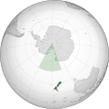 Ross Dependency, orthographic projection map
