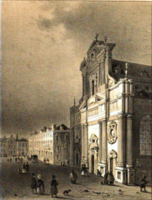 De oude kerk, die even verderop stond, in 1846