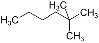 Strukturformel von 2,2-Dimethylhexan