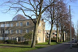 Airey houses at Burgemeester de Vlugtlaan in Slotermeer, Amsterdam Nieuw-West.