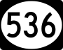 Mississippi Highway 536 marker