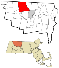 Location in Franklin County in Massachusetts