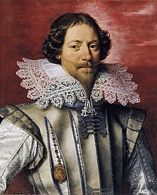 Frans Pourbus d. Ä.: Portrait eines Franzosen, ca. 1610–1622. Ein großer Stehkragen aus Spitze.