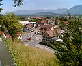 Der Blick vom Michaelsberg in Gams SG auf das Dorfzentrum