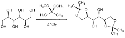 Diagram of glycerine acetone diacetal