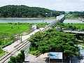 Die Zugbrücke über den Fluss Imjin bei Paju