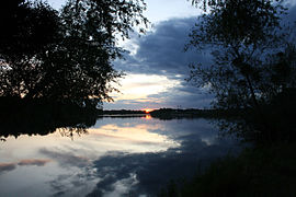 Sunset over the Loire, at Nevoy