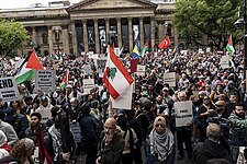 14 Ekim'de Melbourne'de Filistin ve Lübnan yanlısı protestolar