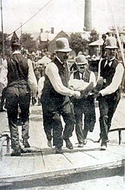 Carrying away a body from North Brother Island