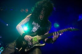 Trey Azagthoth live met Morbid Angel