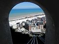 Blick durch den westlichen Tunnel auf die Talstation