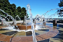 Fountain at the front entrance of the park