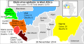 Karte von Westafrika inkl. Nigeria (gelb)