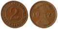 2 Reichspfennig 1924