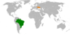 Location map for Brazil and Ukraine.