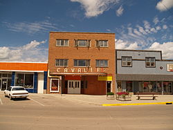 Buildings in downtown Cavalier