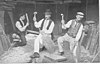 Quarrymen splitting slate at Dinorwig Quarry, Wales c. 1910