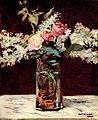 Édouard Manet: Vase mit weißem Flieder und Rosen, 1883