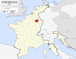 Location of Forêts in France (1812)