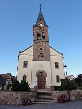 De kerk van Gingsheim