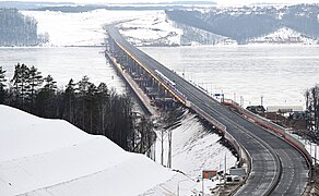 Eröffnung der neuen Wolga-Brücke in Kasan am 21. Dezember 2023