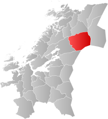 Lage der Kommune in der Provinz Trøndelag