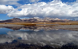 Het zoetwatermeer Soň-Köl in Zapovednik Karatal-Ǧapyryk.