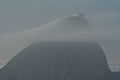 Sugarloaf Mountain in Rio de Janeiro, Brazil - with cloud layer over cable car building