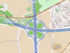 Übersichtskarte Autobahnkreuz Bochum/Witten