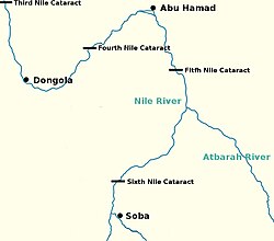 Al-Abwab was located somewhere between Abu Hamad and Soba, the capital of Alodia