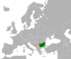 Location map for Bulgaria and Montenegro.