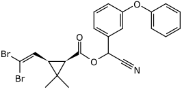 Structuurformule van deltamethrin