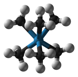 Molecuulmodel van W(CH3)6