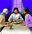 Emmaus: Jesus teilt das Brot