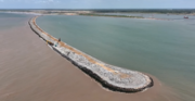 Breakwater aerial view