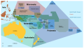 Map of Oceania with illustrative country Zones