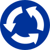 C-12 "roundabout" (or other circular movement; when used with A-7 sign vehicles driving on the roundabout have priority over vehicles approaching!)