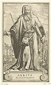 Engraving depicting Arius (250 or 256 – 336), from ‘Historie der Kerken en Ketteren van den beginne des Nieuwen Testaments tot aan het Jaar onses Heeren 1688. […]’ (transl.: History of Churches and Heretics from the start of the New Testament until the year of our lord 1688 …), by Gottfried Arnold.